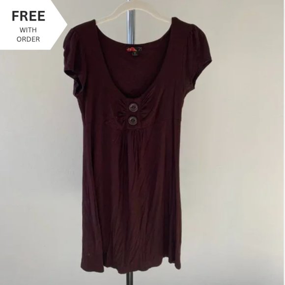 FREE Forever 21 Sweetheart Brown Mini Dress | Medium - Picture 1 of 5
